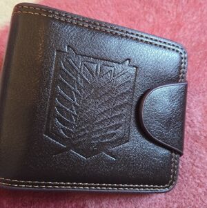 New attack on titan anime manga leather wallet
